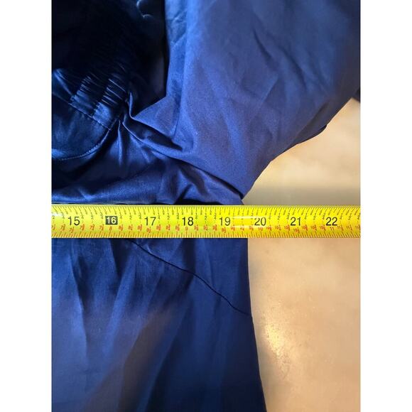 NWT Parker off the shoulder floral Embroidery Navy Blue Large mini dress - Picture 9 of 13